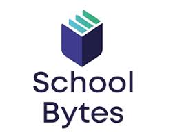 An image of the School Bytes logo which is a blue and green book